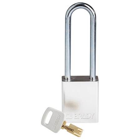 Alum Padlock Silver 76MMSTEEL Shkl Kd MPN:ALU-SLV-76ST-KD
