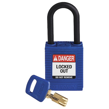 Nylon Padlock Blu 38MM Pl Shkl Kd MPN:NYL-BLU-38PL-KD
