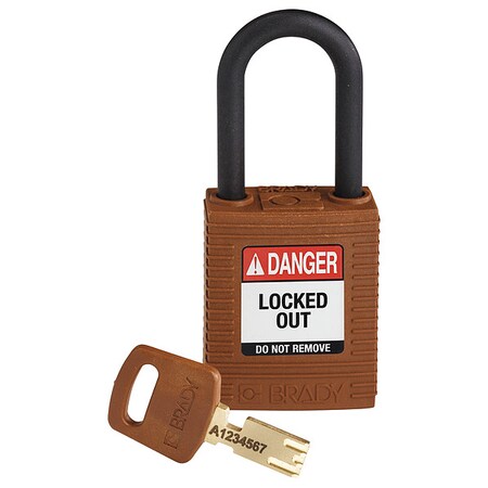 Nylon Padlock Brn 38MM Pl Shkl Kd MPN:NYL-BRN-38PL-KD