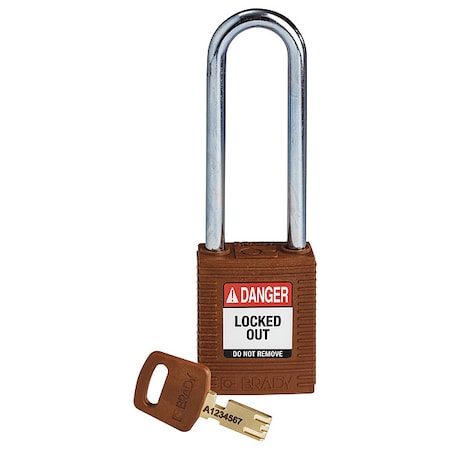Nylon Padlock Brn 76MM Steel Shkl Kd MPN:NYL-BRN-76ST-KD