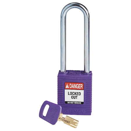 Nylon Padlock Prp 76MM Steel Shkl Kd MPN:NYL-PRP-76ST-KD