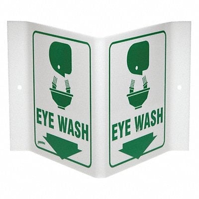 Eye Wash Sign 12X18 GRN/WHT Eye Wash MPN:49044