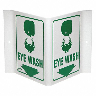 Eye Wash Sign 6X9 GRN/WHT Eye Wash MPN:V1EW03A