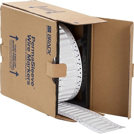SleeveLabel, White, Polyolefin, 21/32inW MPN:2LSZH-250-2-WT-M-3