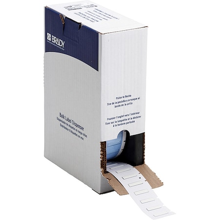 Sleeve Label, White, Polyolefin, 1 in W MPN:BM-125-1-342