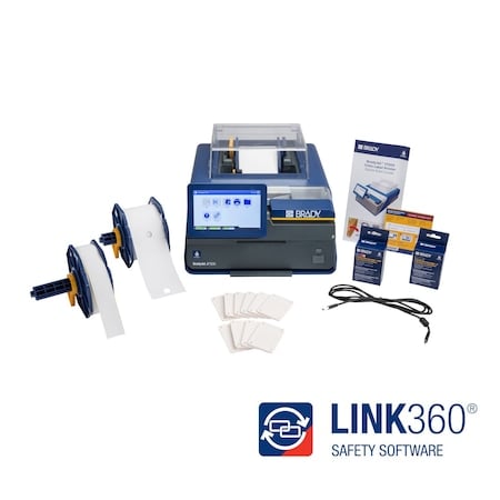LINK360 Safety Software with BradyJet J7300 and Lockout Tagout Materials Kit MPN:J7300-W-KITLINK360