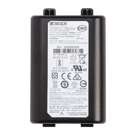 Battery for Printer, Li-Ion, 2, 700 mAh MPN:M-LION-BATTERY