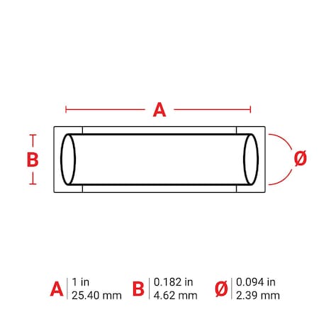 Sleeve Label, Red, Polyolefin, 1 in W MPN:M6-094-1-342-RD