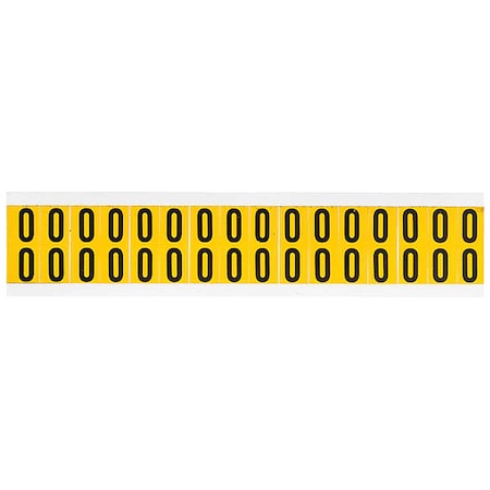 Number Label, 0, 3/4in.Hx9/16in.W, Vinyl MPN:1520-0