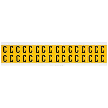 Letter Label, C, 3/4in.Hx9/16in.W, Vinyl MPN:1520-C