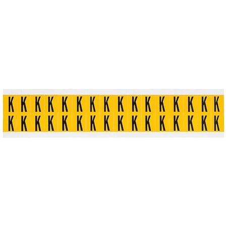 Letter Label, K, 3/4in.Hx9/16in.W, Vinyl MPN:1520-K