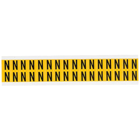 Letter Label, N, 3/4in.Hx9/16in.W, Vinyl MPN:1520-N