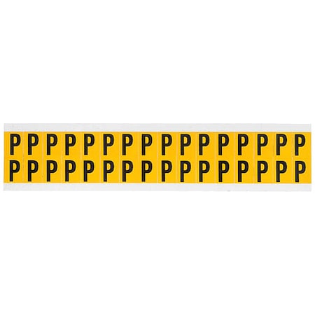Letter Label, P, 3/4in.Hx9/16in.W, Vinyl MPN:1520-P