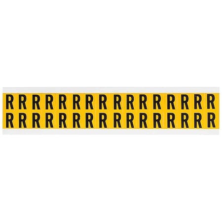 Letter Label, R, 3/4in.Hx9/16in.W, Vinyl MPN:1520-R