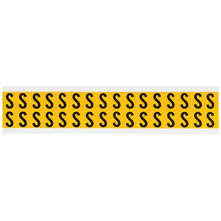 Letter Label, S, 3/4in.Hx9/16in.W, Vinyl MPN:1520-S