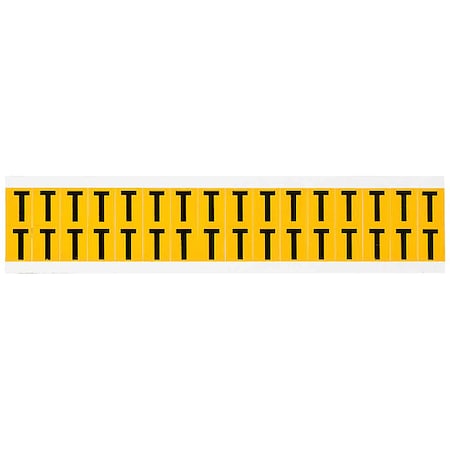 Letter Label, T, 3/4in.Hx9/16in.W, Vinyl MPN:1520-T