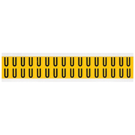 Letter Label, U, 3/4in.Hx9/16in.W, Vinyl MPN:1520-U