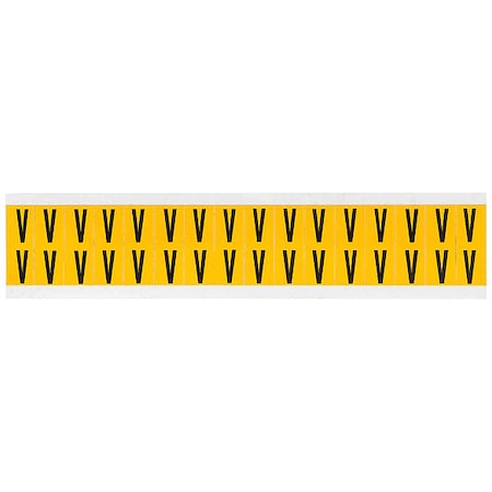 Letter Label, V, 3/4in.Hx9/16in.W, Vinyl MPN:1520-V