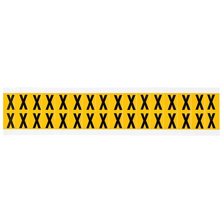 Letter Label, X, 3/4in.Hx9/16in.W, Vinyl MPN:1520-X