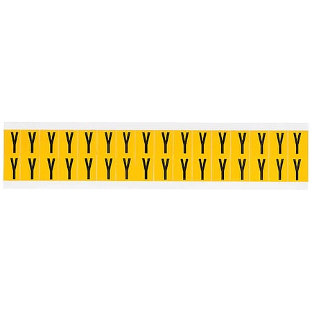 Letter Label, Y, 3/4in.Hx9/16in.W, Vinyl MPN:1520-Y