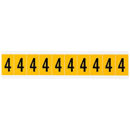 Number Label, 4, 1-1/2in.Hx7/8in.W, Vinyl MPN:1530-4