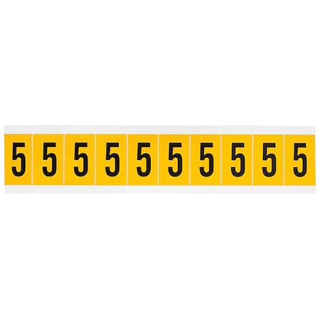Number Label, 5, 1-1/2in.Hx7/8in.W, Vinyl MPN:1530-5