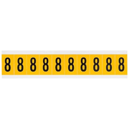 Number Label, 8, 1-1/2in.Hx7/8in.W, Vinyl MPN:1530-8
