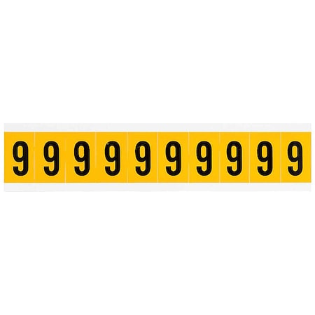 Number Label, 9, 1-1/2in.Hx7/8in.W, Vinyl MPN:1530-9