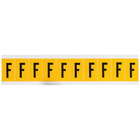 Letter Label, F, 1-1/2in.Hx7/8in.W, Vinyl MPN:1530-F
