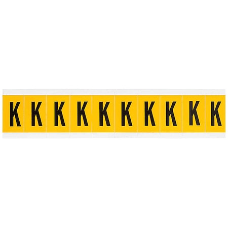 Letter Label, K, 1-1/2in.Hx7/8in.W, Vinyl MPN:1530-K