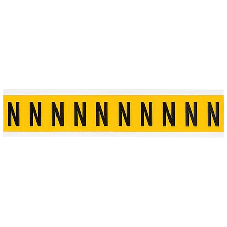 Letter Label, N, 1-1/2in.Hx7/8in.W, Vinyl MPN:1530-N