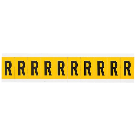 LetterLabel, Vinyl, 1-1/2inH, 7/8inW MPN:1530-R