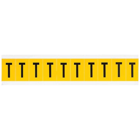 Letter Label, T, 1-1/2in.Hx7/8in.W, Vinyl MPN:1530-T