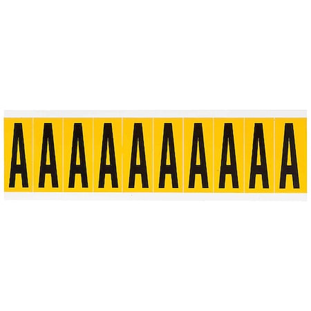 Letter Label, A, 2-1/4in.Hx7/8in.W, Vinyl MPN:1534-A
