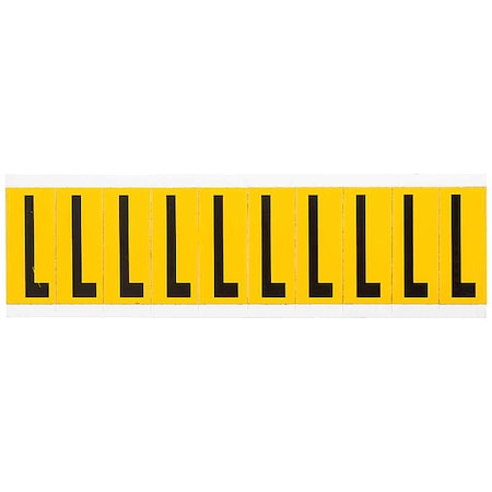 Letter Label, L, 2-1/4in.Hx7/8in.W, Vinyl MPN:1534-L