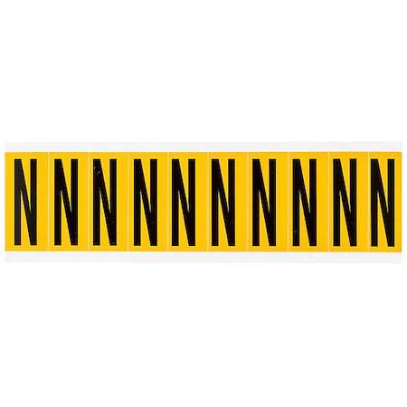 Letter Label, N, 2-1/4in.Hx7/8in.W, Vinyl MPN:1534-N