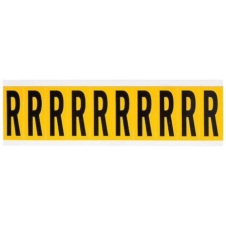 Letter Label, R, 2-1/4in.Hx7/8in.W, Vinyl MPN:1534-R