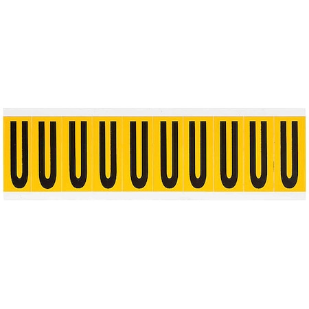 Letter Label, U, 2-1/4in.Hx7/8in.W, Vinyl MPN:1534-U
