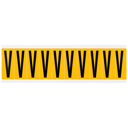 Letter Label, V, 2-1/4in.Hx7/8in.W, Vinyl MPN:1534-V