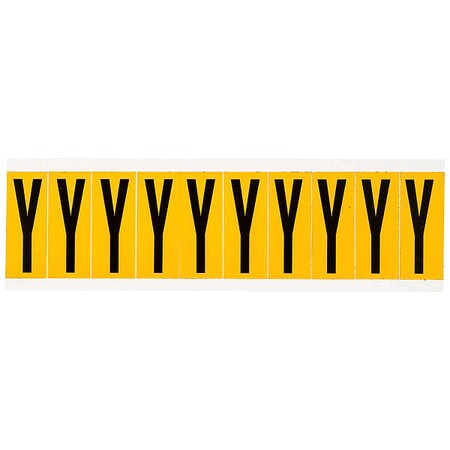 Letter Label, Y, 2-1/4in.Hx7/8in.W, Vinyl MPN:1534-Y