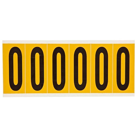 NumberLabel, Vinyl, 3-1/2inH, 1-1/2inW MPN:1550-0