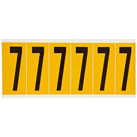 NumberLabel, Vinyl, 3-1/2inH, 1-1/2inW MPN:1550-7