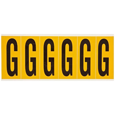 LetterLabel, Vinyl, 3-1/2inH, 1-1/2inW MPN:1550-G