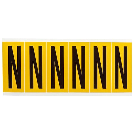 LetterLabel, Vinyl, 3-1/2inH, 1-1/2inW MPN:1550-N