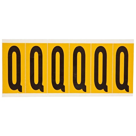 LetterLabel, Vinyl, 3-1/2inH, 1-1/2inW MPN:1550-Q