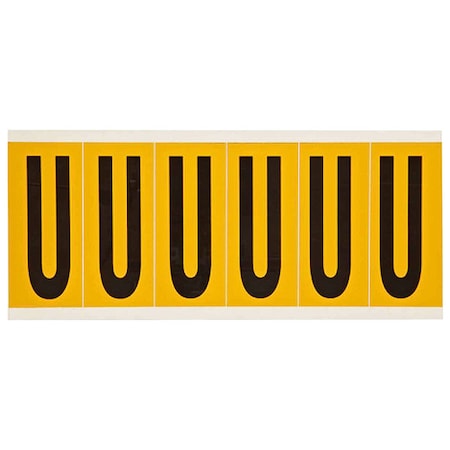 LetterLabel, Vinyl, 3-1/2inH, 1-1/2inW MPN:1550-U