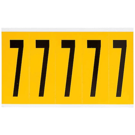 Number Label, 7, 5in.Hx1-3/4in.W, Vinyl MPN:1560-7