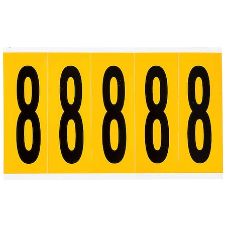 Number Label, 8, 5in.Hx1-3/4in.W, Vinyl MPN:1560-8