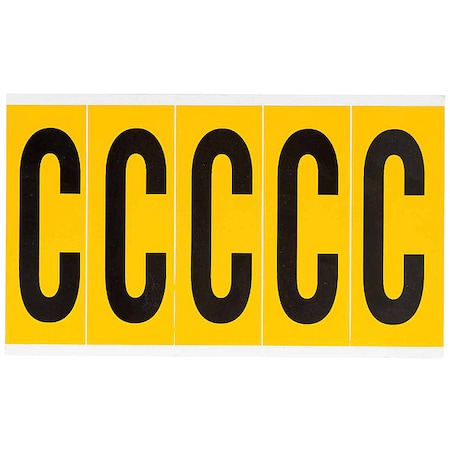 Letter Label, C, 5in.Hx1-3/4in.W, Vinyl MPN:1560-C