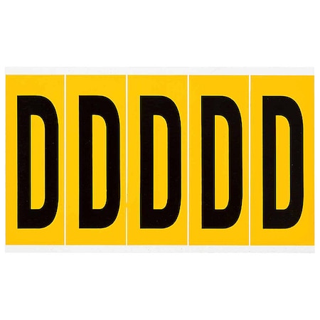 Letter Label, D, 5inHx1-3/4inW, No. Cards 1 MPN:1560-D